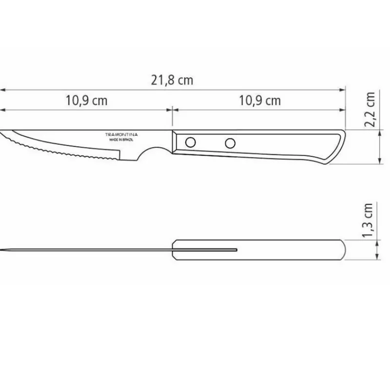 Couteaux<Tramontina 6 couteaux à steak Brun Spanish,