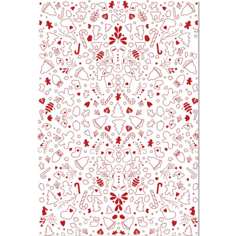 Le Chocolat<ScrapCooking 2 feuilles transfert pour bûche motif Noël,