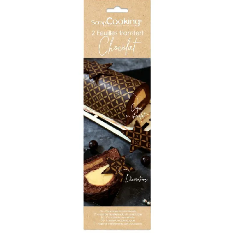 Le Chocolat<ScrapCooking 2 feuilles transfert pour bûche motif Couture,