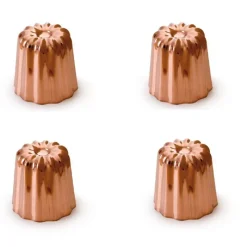 Moules À Pâtisserie|Moules Anti-Adhérent<Mali's 4 Moules à cannelés cuivre 45 mm,