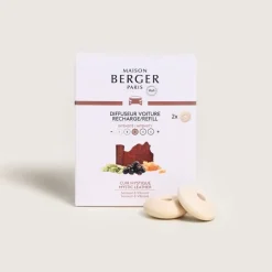 Diffuseurs De Parfum D'Intérieur<MAISON BERGER 2 Recharges diffuseur voiture Cuir Mystique,