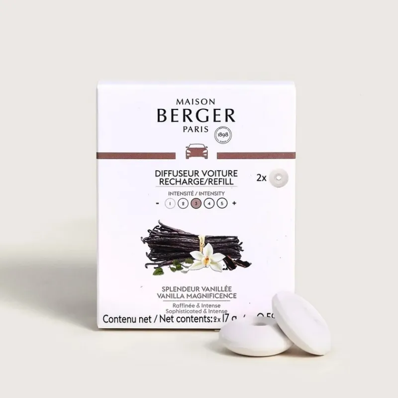Diffuseurs De Parfum D'Intérieur<MAISON BERGER 2 recharges diffuseur voiture Splendeur Vanillée,