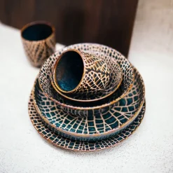 Saladiers Et Coupelles|Les Assiettes Dessert<Pomax Assiette dessert 22 cm Lotus Bronze,