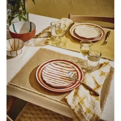 Les Assiettes Dessert|Les Assiettes Creuses<Pomax Assiette Mykonos rouille,