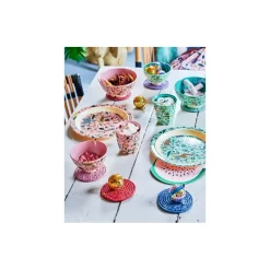 La Vaisselle Pour Enfant<Rice Assiette plate bleu Jungle en mélamine,