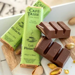 Le Chocolat<Café Tasse Barre de chocolat au Lait Pistache,
