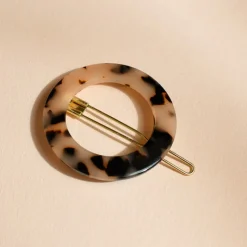 Les Accessoires<Bachca Barrette Ronde Ecaille,