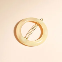 Les Accessoires<Bachca Barrette Ronde Opaline Ivoire,