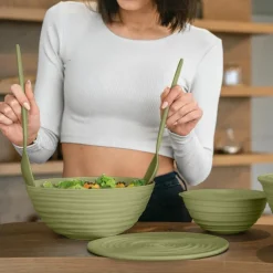 Saladiers Et Coupelles<GUZZINI Bol avec couvercle Tierra Vert Algue,