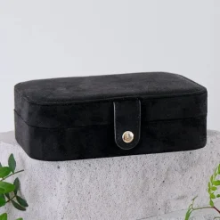 Les Bijoux|Les Accessoires<Maison Scarlett Boîte à Bijoux de Voyage Brigitte Velours Noir,
