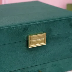 Les Accessoires<Maison Scarlett Boîte à Bijoux Denise Velours Vert,