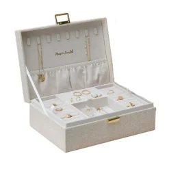 Les Bijoux|Les Accessoires<Maison Scarlett Boîte à Bijoux Louise Lin Beige,