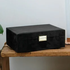 Les Bijoux|Les Accessoires<Maison Scarlett Boîte à Bijoux Louise Velours Noir,