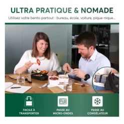 Boîtes Repas Et Accessoires<Umami Boîte Bento Original 1.2 L Noir & Bambou,