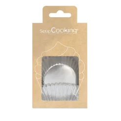 Les Cupcakes<ScrapCooking Boîte de +/- 48 caissettes argentées,