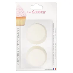 Les Cupcakes<ScrapCooking Boîte de +/- 36 caissettes blanches,