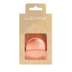 Les Cupcakes<ScrapCooking Boîte de +/- 48 caissettes rose gold,