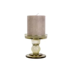 Photophores, Bougeoirs Et Chandeliers<Present Time Bougeoir Glass Art Moss Green,