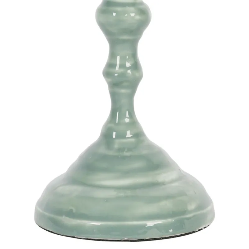 Photophores, Bougeoirs Et Chandeliers<Côté Table Bougeoir émaillé Baroque Sauge,