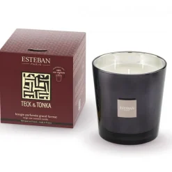 Bougies Parfumées|Bougies Décoratives<ESTEBAN Bougie parfumée 450 gr Teck & Tonka,