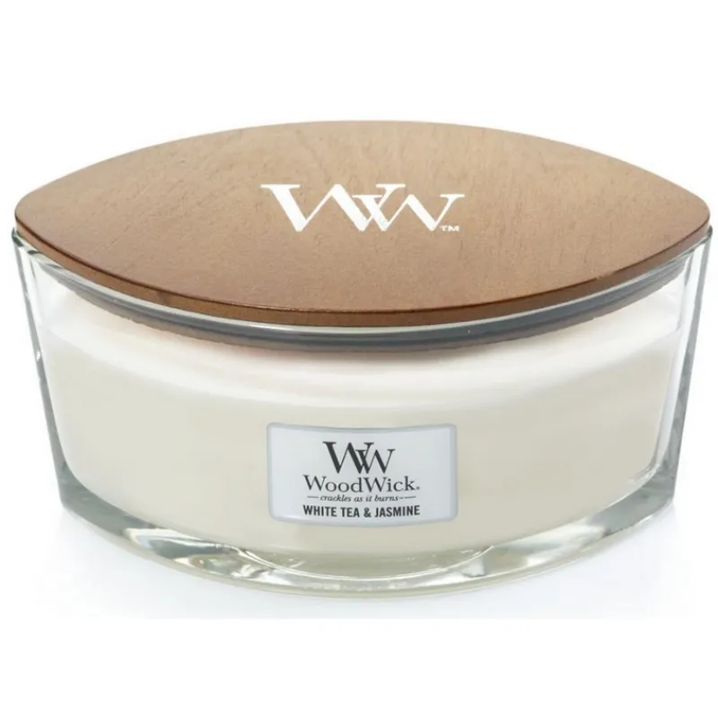 Bougies Parfumées|Bougies Décoratives<Woodwick Bougie parfumée Ellipse Thé blanc & Jasmin,