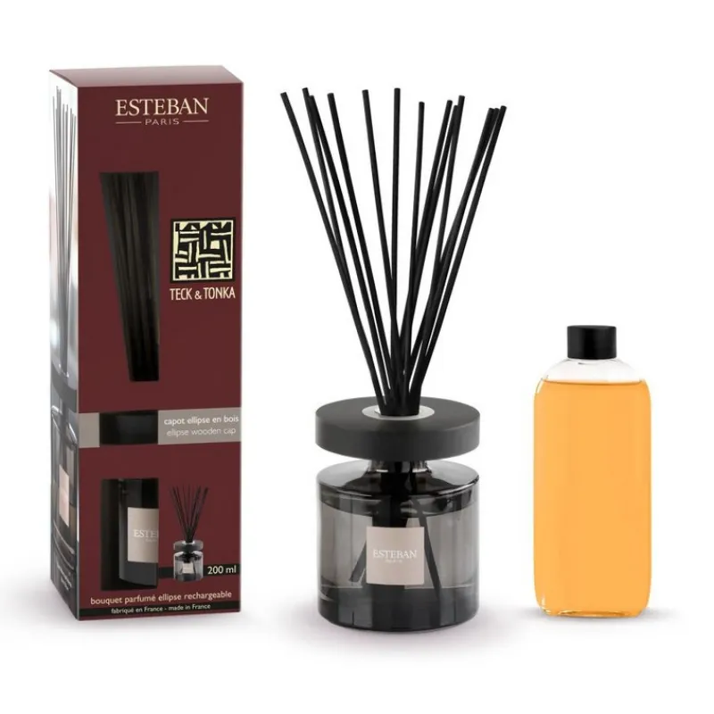 Diffuseurs De Parfum D'Intérieur<ESTEBAN Bouquet parfumé Ellipse Teck & Tonka,