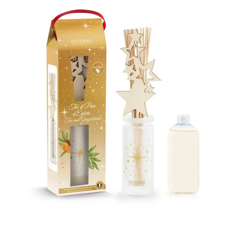 Diffuseurs De Parfum D'Intérieur<ESTEBAN Bouquet parfumé Thé et Pain d'épices,