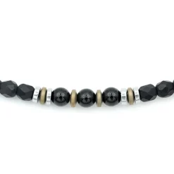 Les Bijoux<Têtes Blondes Bracelet Homme 3 tours Magnetic Gentleman Tourmaline Noire,