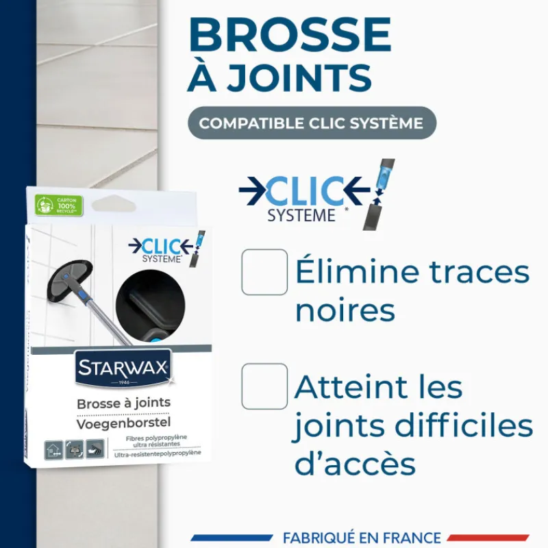 Brosserie<STARWAX Brosse à joints Clic Système,
