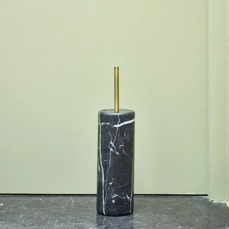 Coin Wc<Aquanova Brosse de toilettes Néron Noir,