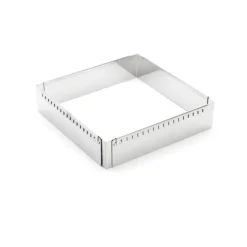 Cercles À Gâteaux|Moules À Pâtisserie<DE BUYER Cadre carré extensible inox de 20 à 37 cm,