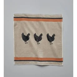 Torchons<Sylvie Thiriez Carré éponge Basse Cour,