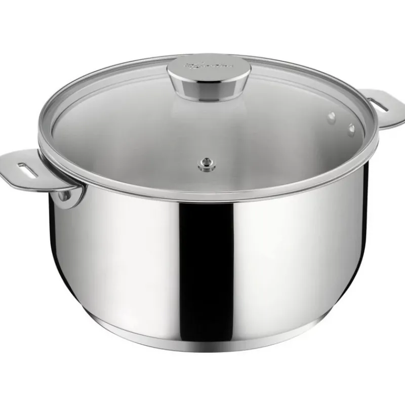 Amovible<LAGOSTINA Casserole avec couvercle Salvaspazio+,