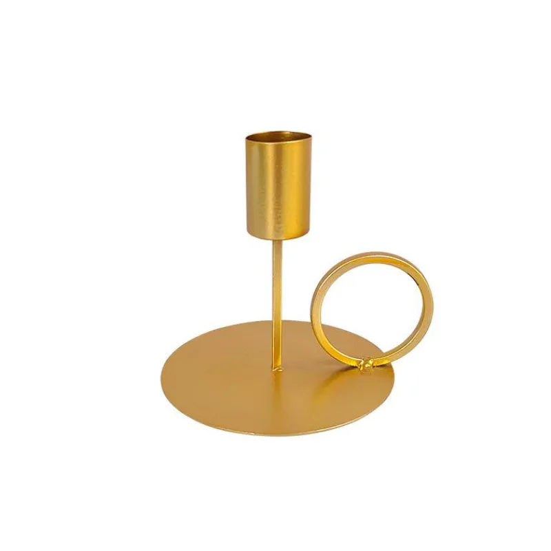 Photophores, Bougeoirs Et Chandeliers<EMDE Chandelier métal doré, Emdé