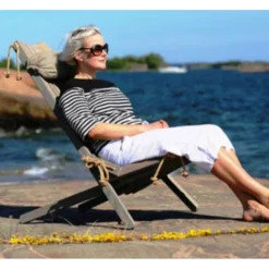 Bains De Soleil Et Transats<Ecofurn Chilienne bois de Frêne et son coussin,