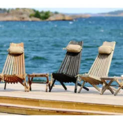 Bains De Soleil Et Transats<Ecofurn Chilienne bois de Frêne et son coussin,