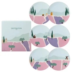 Les Assiettes Dessert<Degrenne Paris Coffret 6 assiettes à dessert Destination Sud,