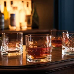 Verres Whisky Et Porto<La Rochère Coffret 4 gobelets à Whisky Dandy ,
