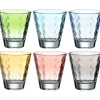 Verres Apéritif|Verres À Cocktail<LEONARDO Coffret 6 gobelets assortis Optic pastel, Léonardo