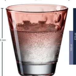 Verres Apéritif|Verres À Cocktail<LEONARDO Coffret 6 gobelets assortis Optic pastel, Léonardo