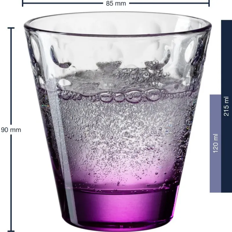 Chopes Et Gobelets<LEONARDO Coffret 6 gobelets assortis Optic Color, Léonardo