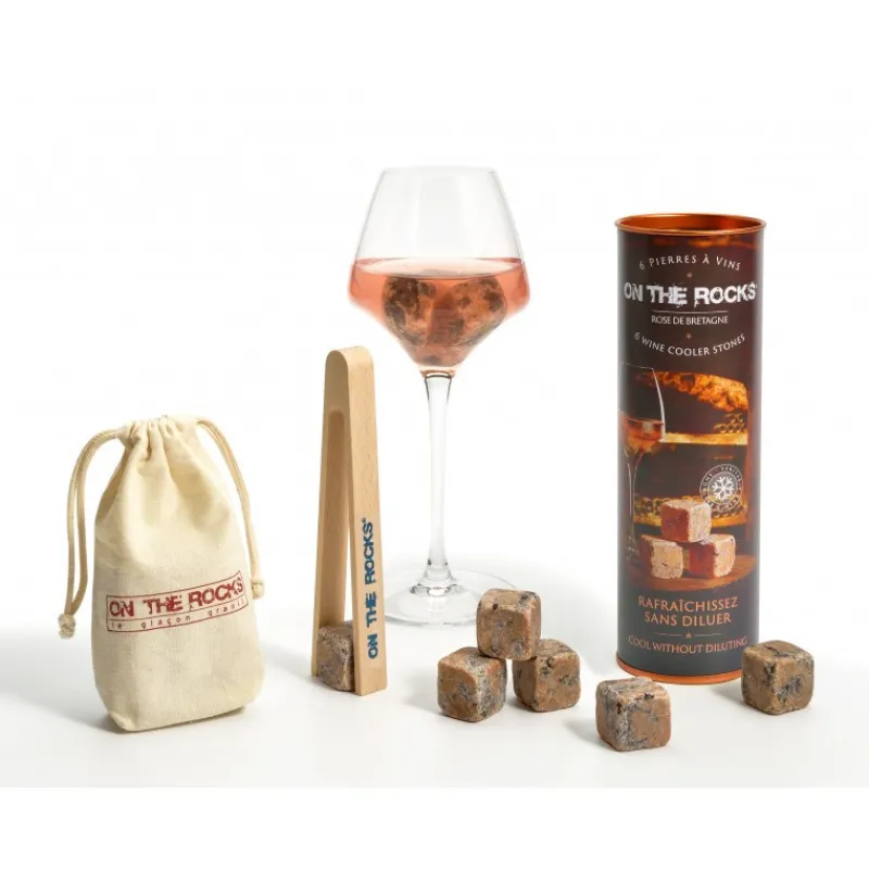 Ustensiles Pour Le Vin|Verres À Vin<ONTHEROCKS Coffret 6 pierres à vin + pince, ON THE ROCKS