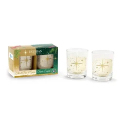 Bougies Parfumées|Bougies Décoratives<ESTEBAN Coffret duo de mini bougies Noël Sapin Exquis, Estéban