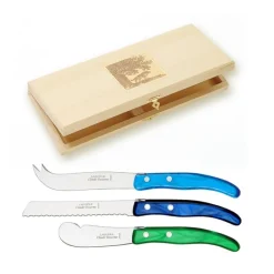 Couteaux<DOZORME Coffret Petit-déjeuner Berlingot panaché Bleu Vert, Claude