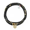 Les Bijoux<Têtes Blondes Collier et Bracelet 3 tours Rocky Brun,