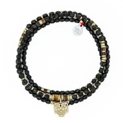 Les Bijoux<Têtes Blondes Collier et Bracelet 3 tours Rocky Brun,