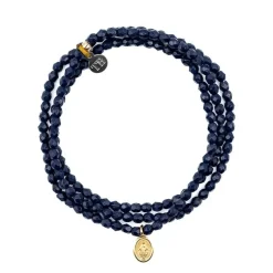Les Bijoux<Têtes Blondes Collier et Bracelet 3 tours Madone Bleu Navy,