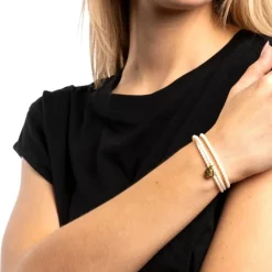 Les Bijoux<Têtes Blondes Collier et Bracelet 3 tours Raphaël Gold Vanille,