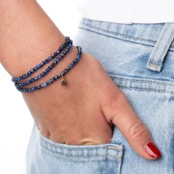 Les Bijoux<Têtes Blondes Collier et Bracelet 3 tours Star Gold Denim,