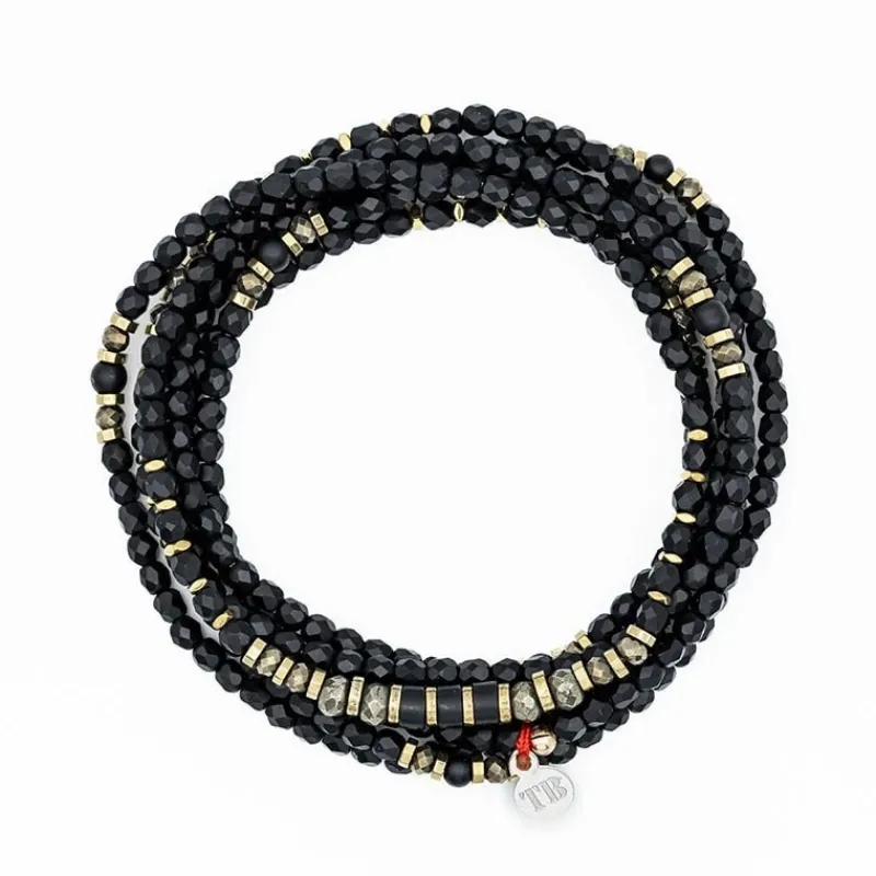 Les Bijoux<Têtes Blondes Collier et Bracelet 6 tours Black Panther,